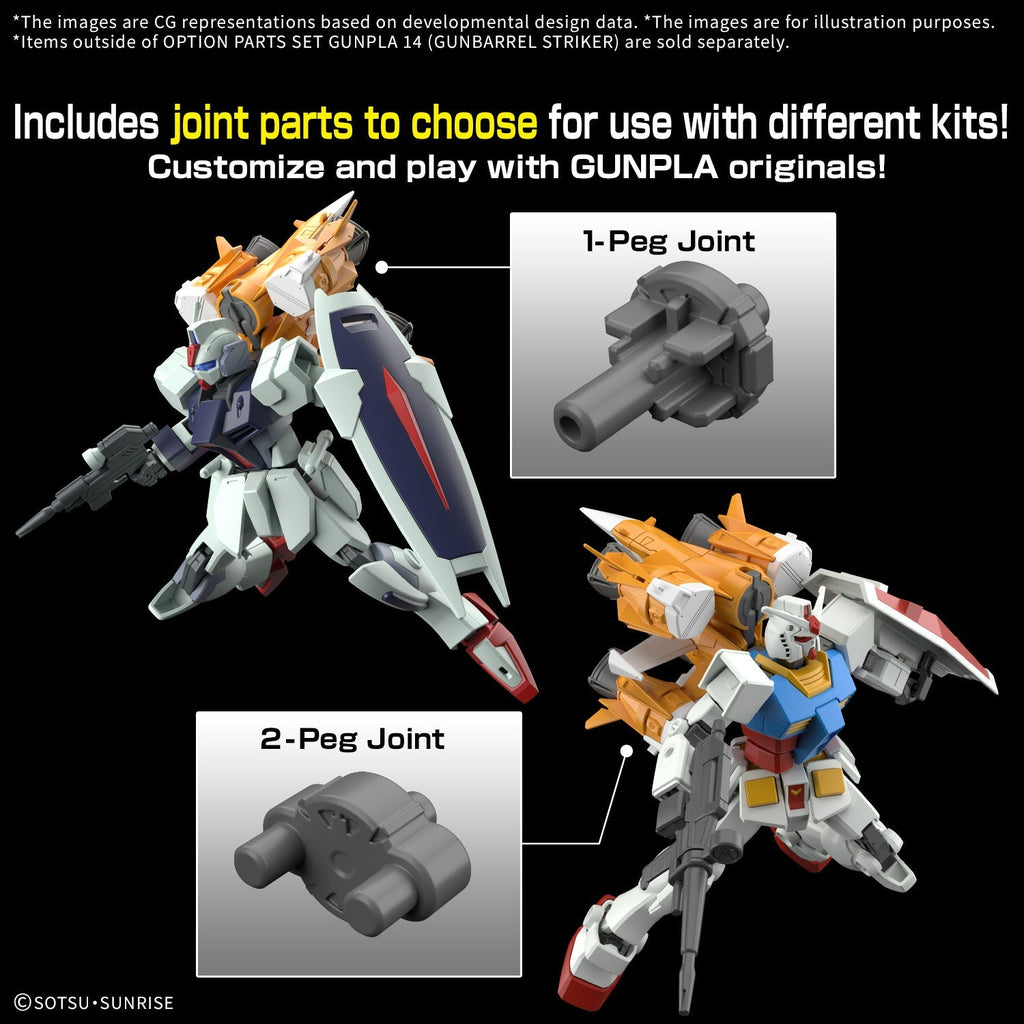 Gundam 1/144 Gunpla Option Parts Set 14 (Gunbarrel Striker) Model Kit product image 5, provided for visual reference and