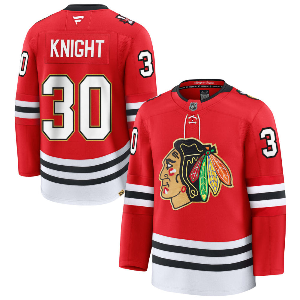 Spencer Knight Chicago Blackhawks Centennial Premium Jersey