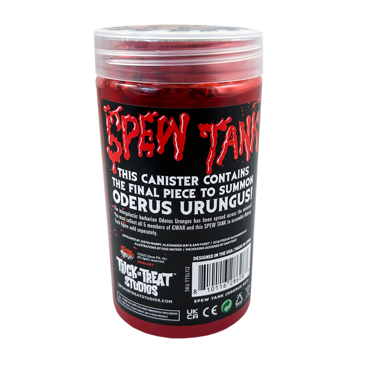 GWAR - Spew Tank - Blood Slime (Oderus B.A.F.) product image 2, provided for visual reference and product detail review
