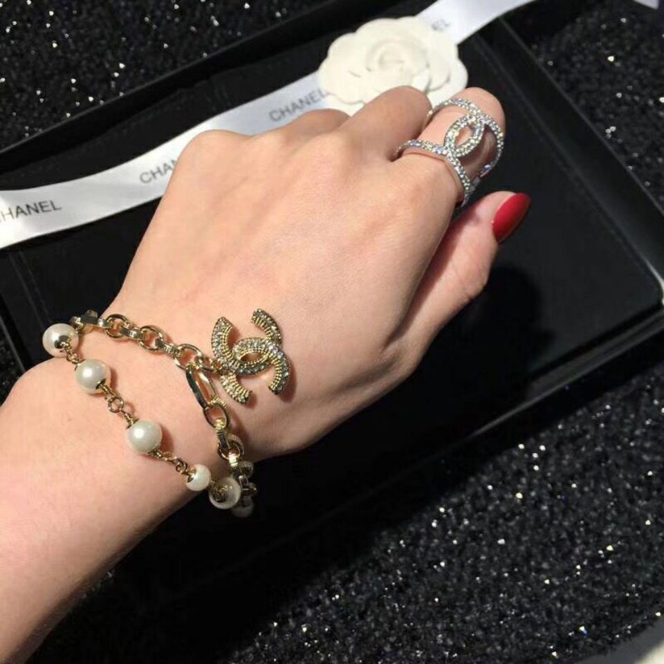 Double layer pearl chain bracelet product image 3, provided for visual reference and product detail review