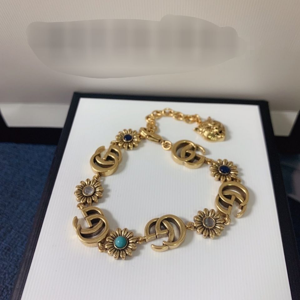 Gold letter bracelet product image 2, provided for visual reference and product detail review