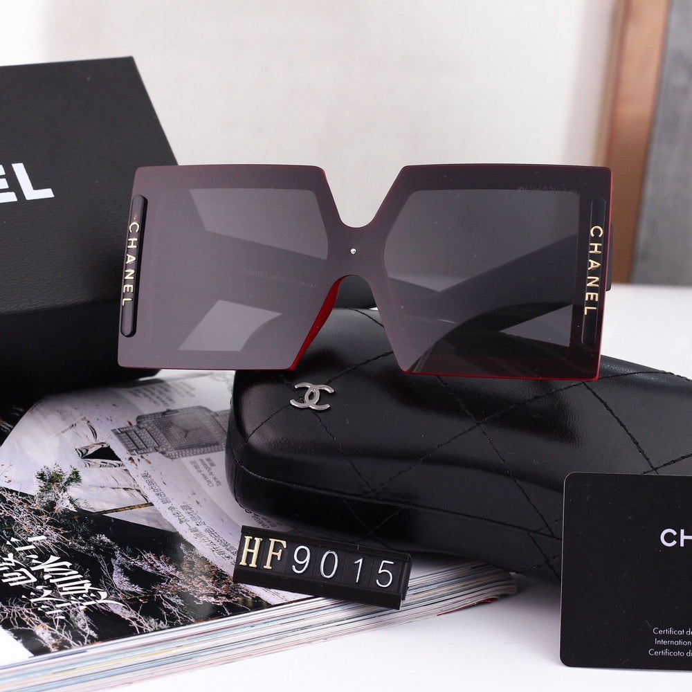 4 Colors Letter Decoration Metal Frame Polarized Sunglasses