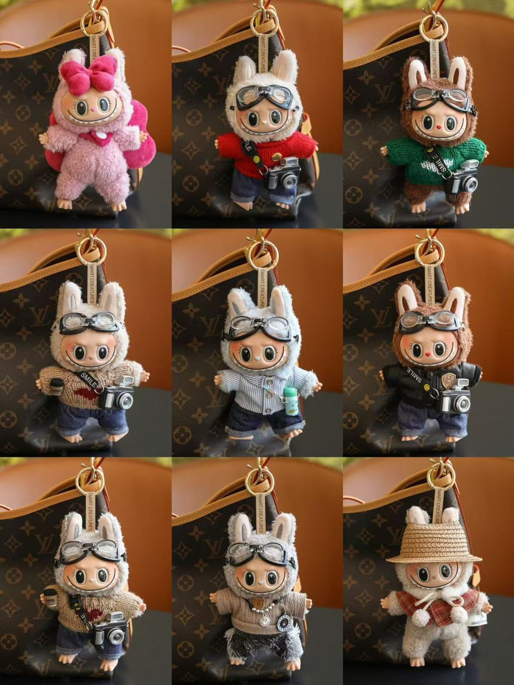 (Baby + clothes) Sitting party baby clothes plush vinyl face doll bag pendant girl gift product image 5, provided for visual