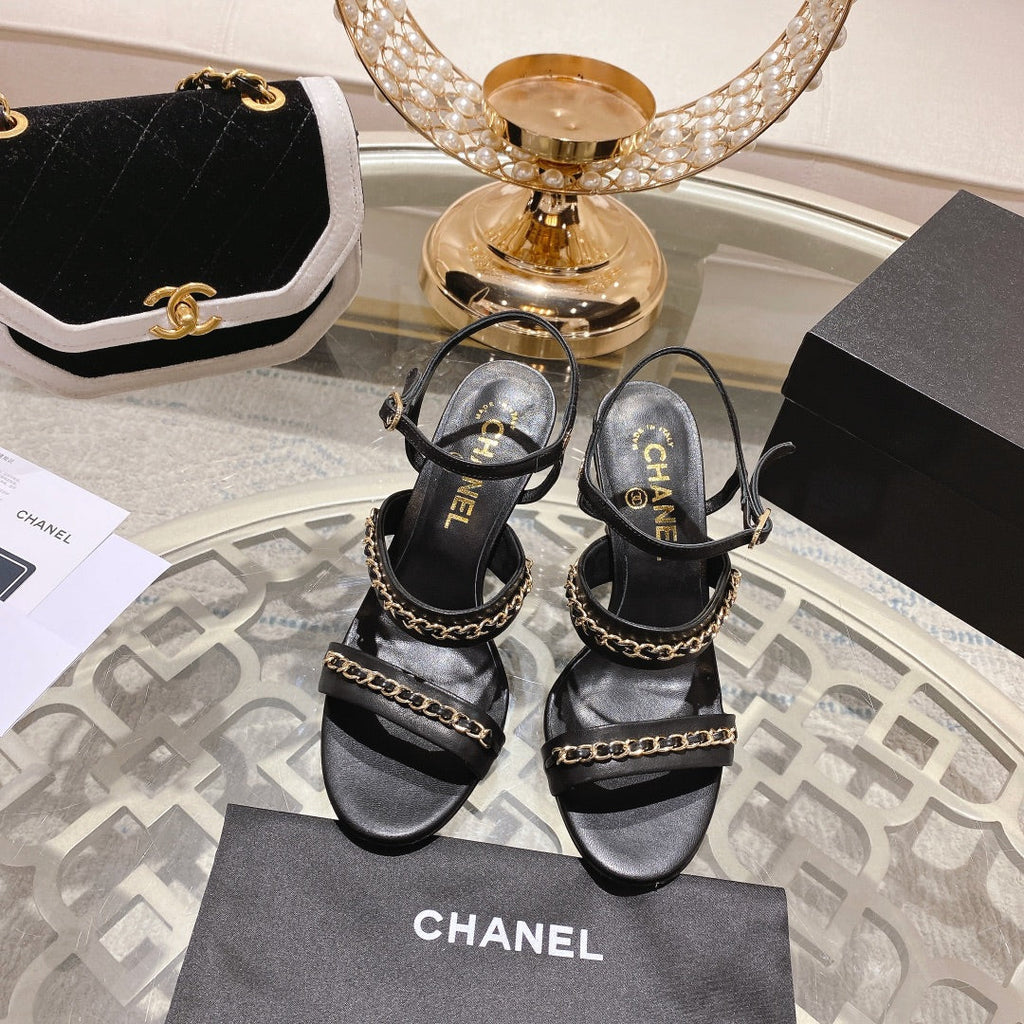 2023 catwalk style double C chain sandals -S40 product image 9, provided for visual reference and product detail review