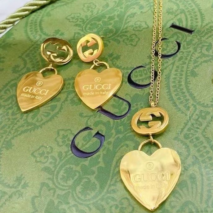 2022 Titanium necklace earrings product image 2, provided for visual reference and product detail review