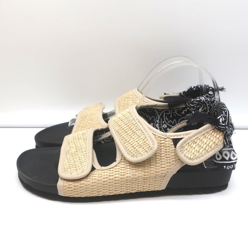 Arizona Love Apache Bandana Raffia Sandals Natural/Black Size 40 NEW product image 5, provided for visual reference and