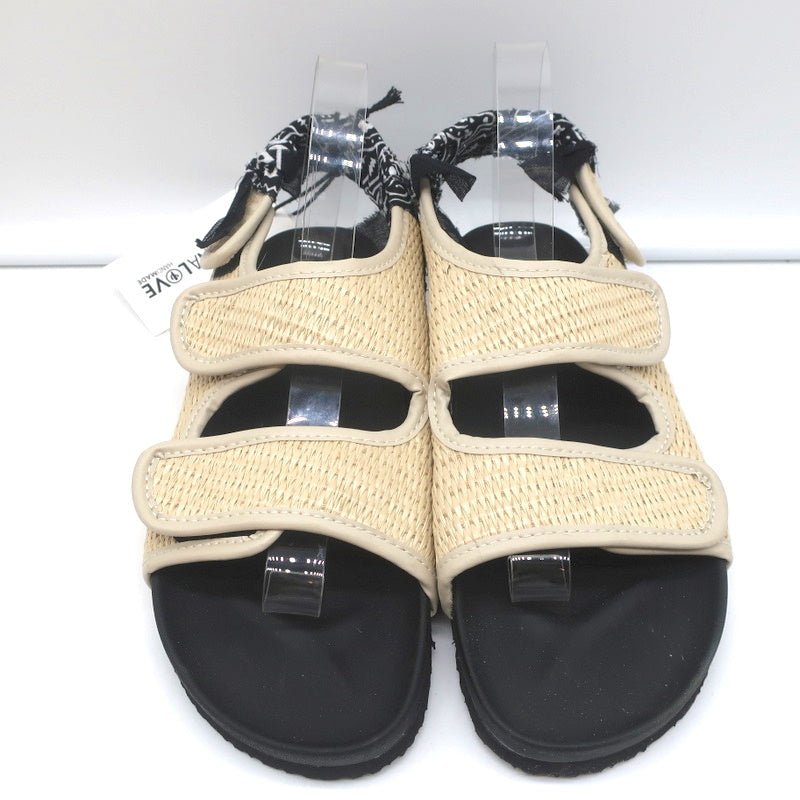 Arizona Love Apache Bandana Raffia Sandals Natural/Black Size 40 NEW product image 3, provided for visual reference and