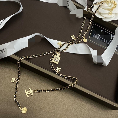 2022 alloy small fragrance double C high-grade necklace product image 2, provided for visual reference and product detail