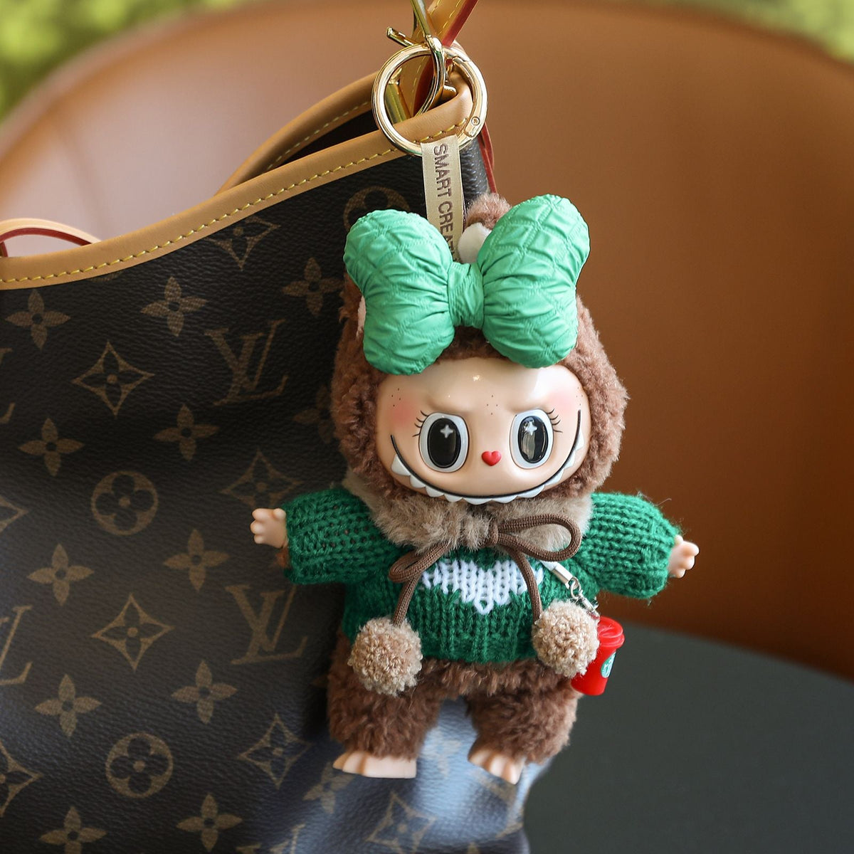 (Baby + clothes) Sitting party baby clothes plush vinyl face doll bag pendant girl gift product image 30, provided for