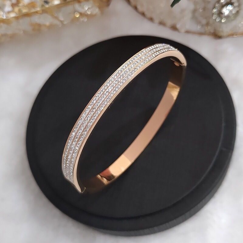 Bracelet wind rose gold full diamond product image 11, provided for visual reference and product detail review