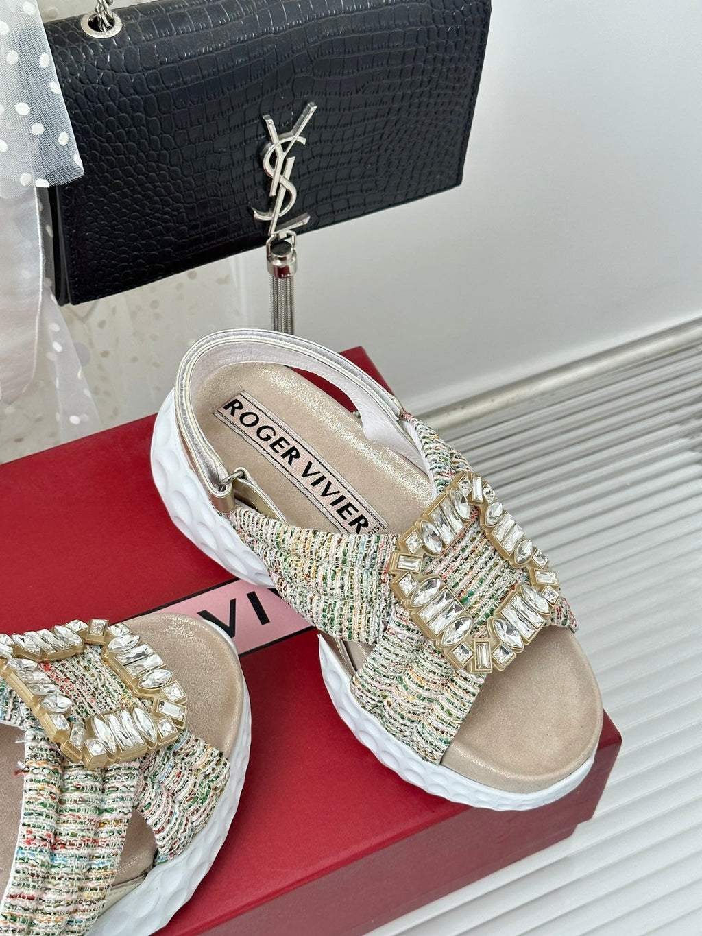 2023 Diamond Buckle Silk Sandals-S33 product image 9, provided for visual reference and product detail review