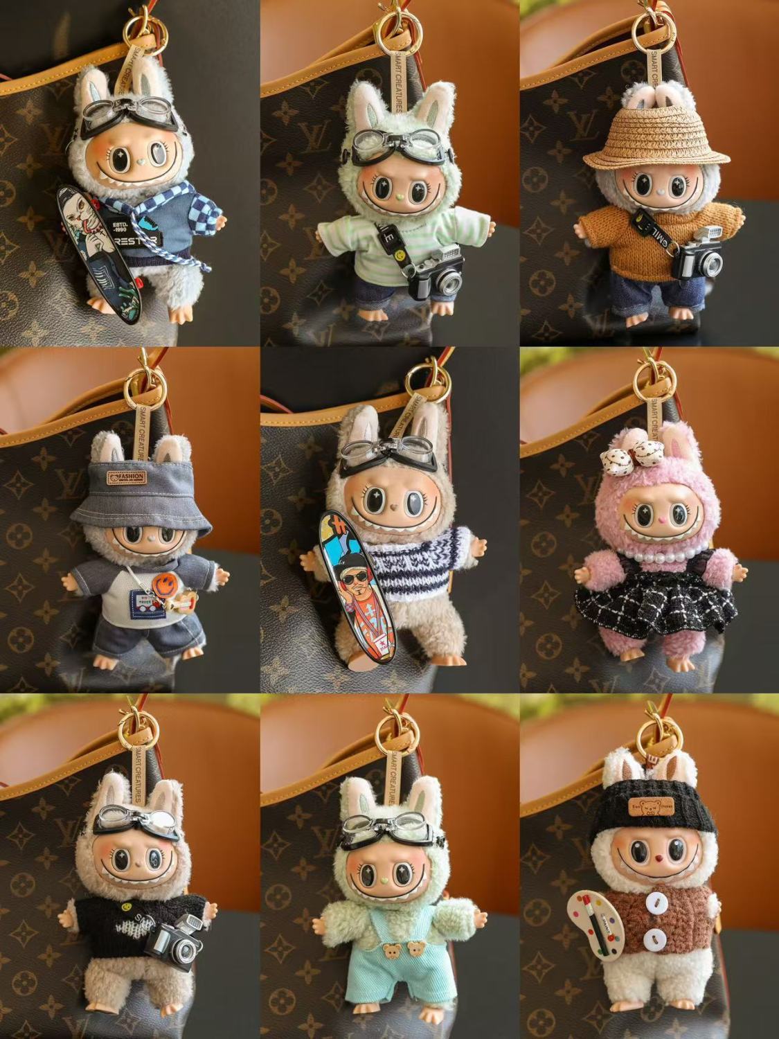 (Baby + clothes) Sitting party baby clothes plush vinyl face doll bag pendant girl gift product image 6, provided for visual