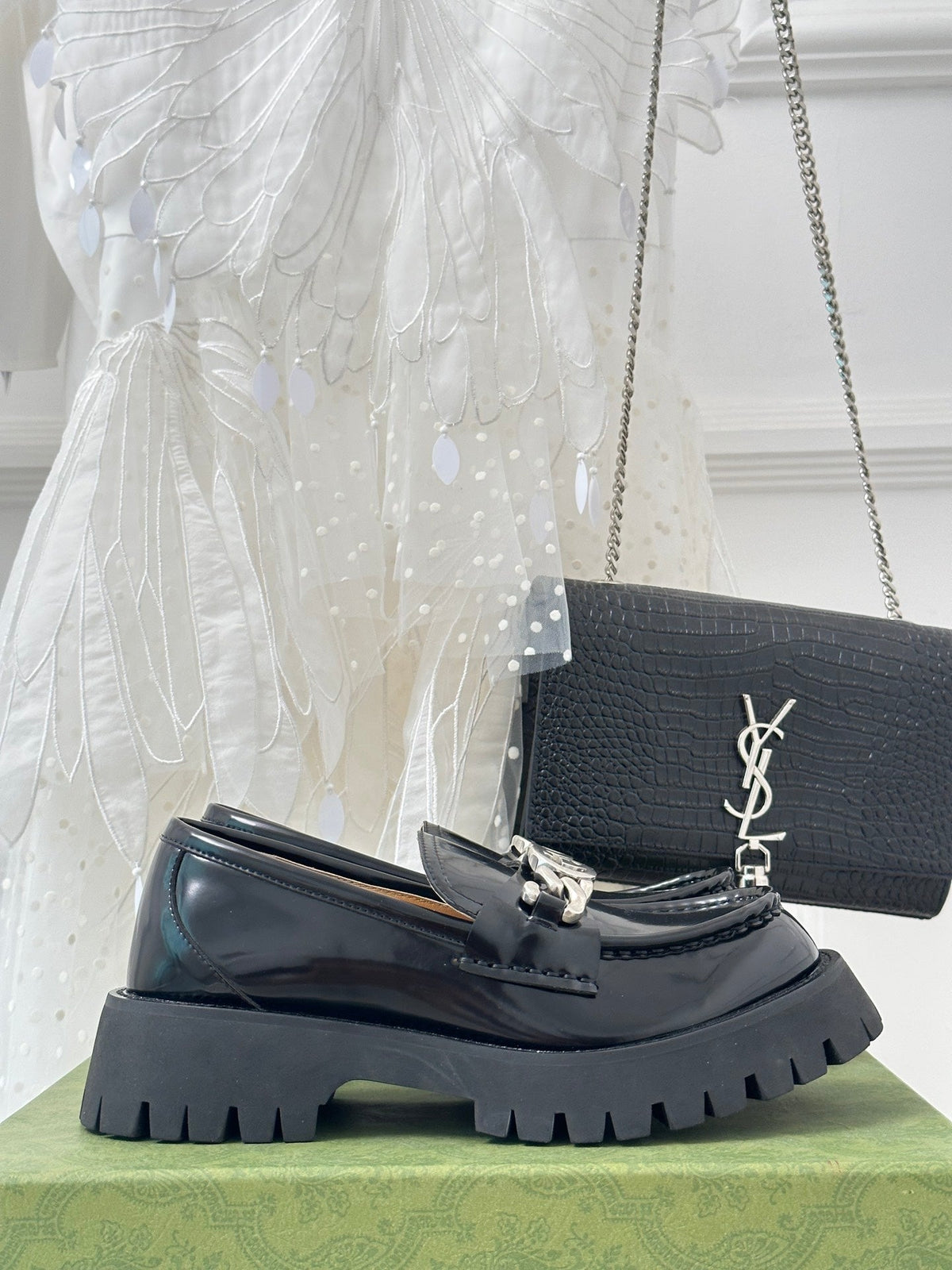 2023 GG Classic Double G Buckle Platform Loafers-S32 product image 4, provided for visual reference and product detail review