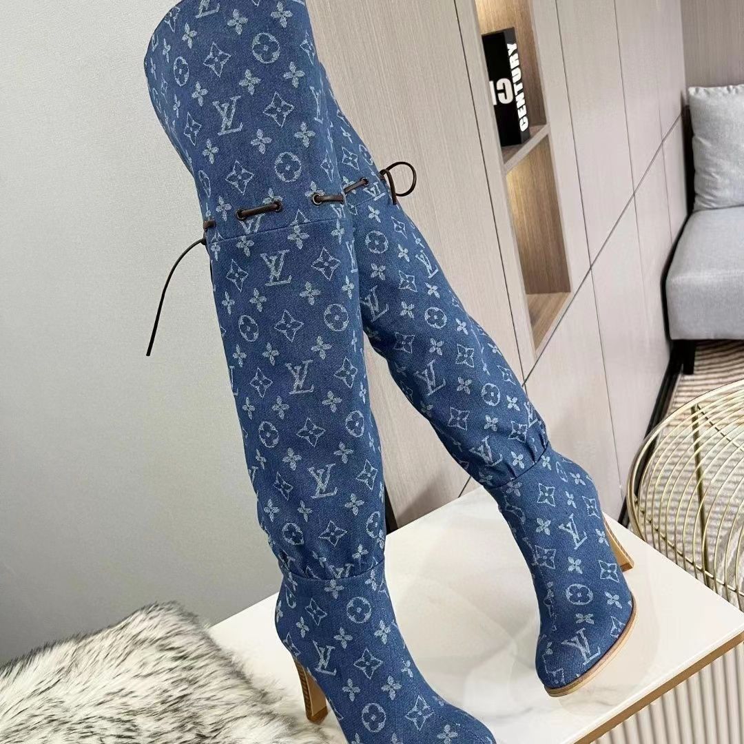 New Fashion Retro letter High Heel Long boots product image 3, provided for visual reference and product detail review