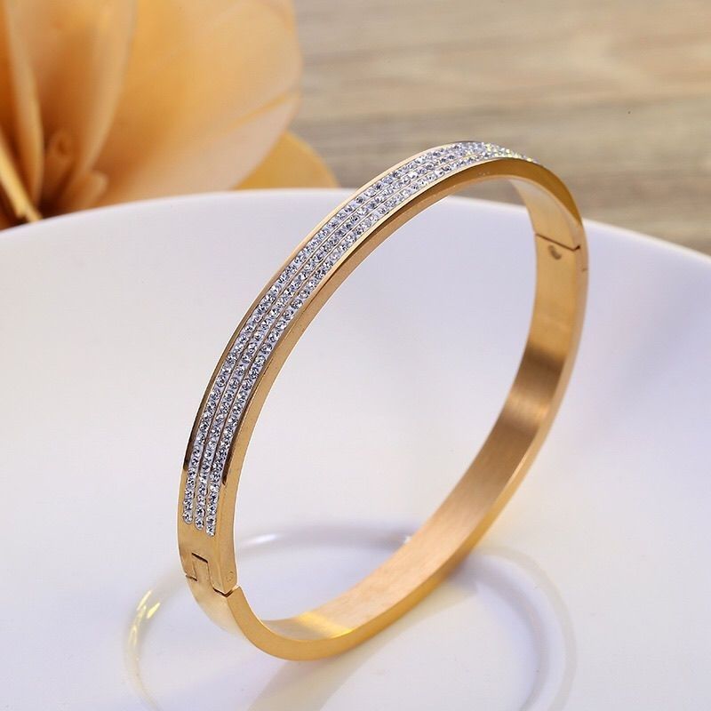 Bracelet wind rose gold full diamond product image 5, provided for visual reference and product detail review
