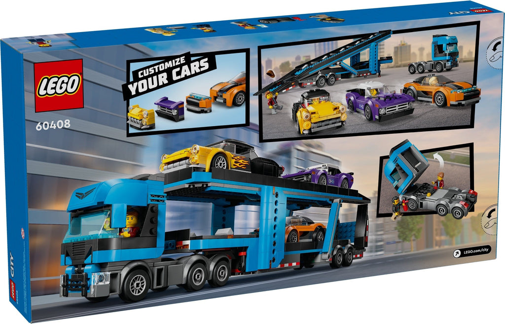 60408 LEGO Car Transporter Truck with Sports Cars product image 2, provided for visual reference and product detail review