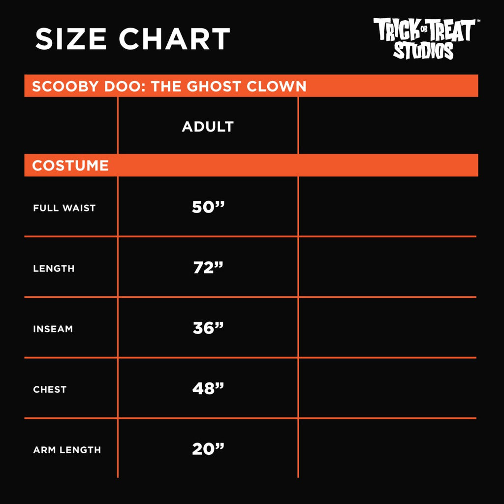Scooby Doo - The Ghost Clown Costume product image 4, provided for visual reference and product detail review