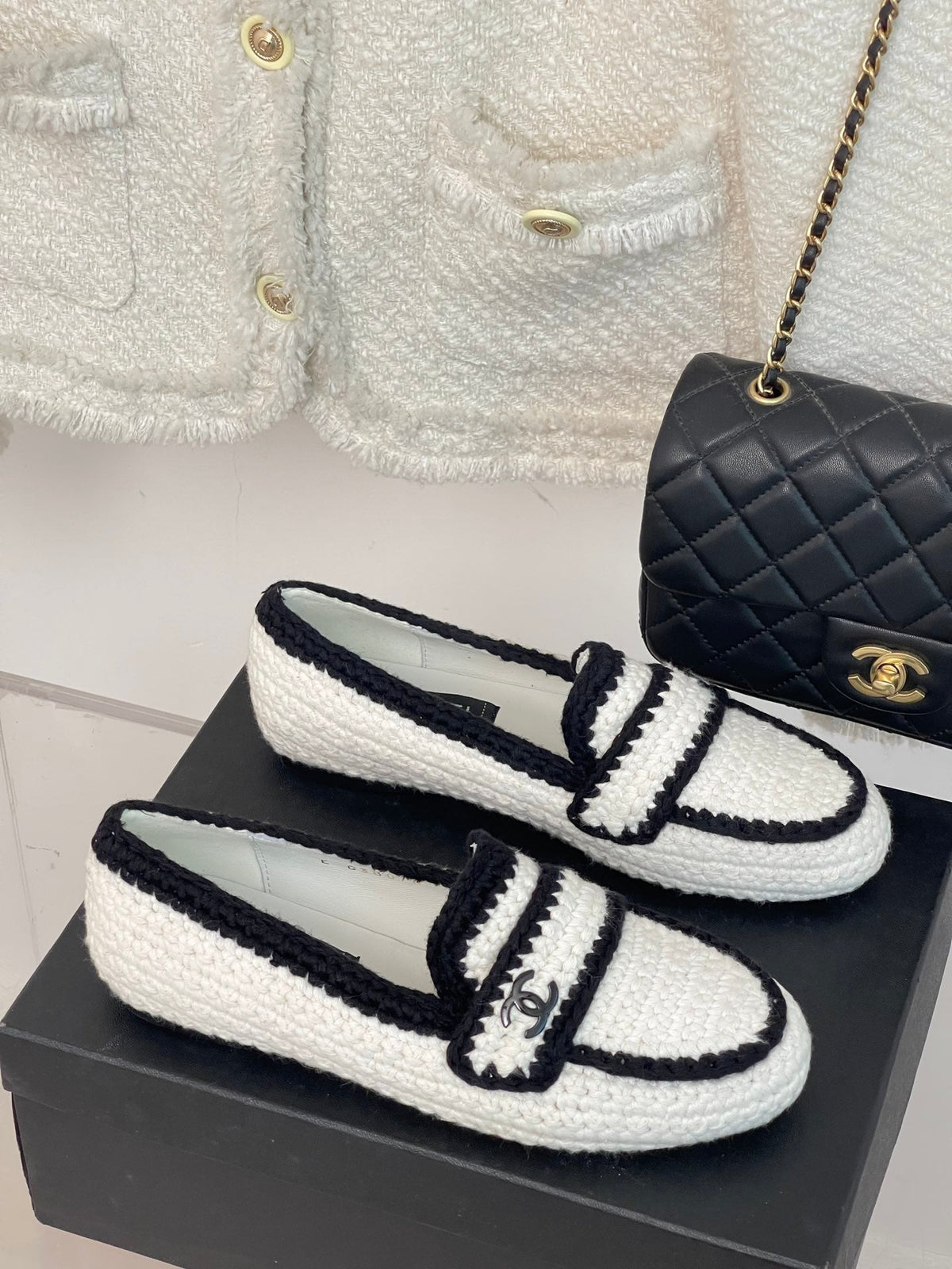 2023 CC new knitted wool loafers -S43 product image 3, provided for visual reference and product detail review