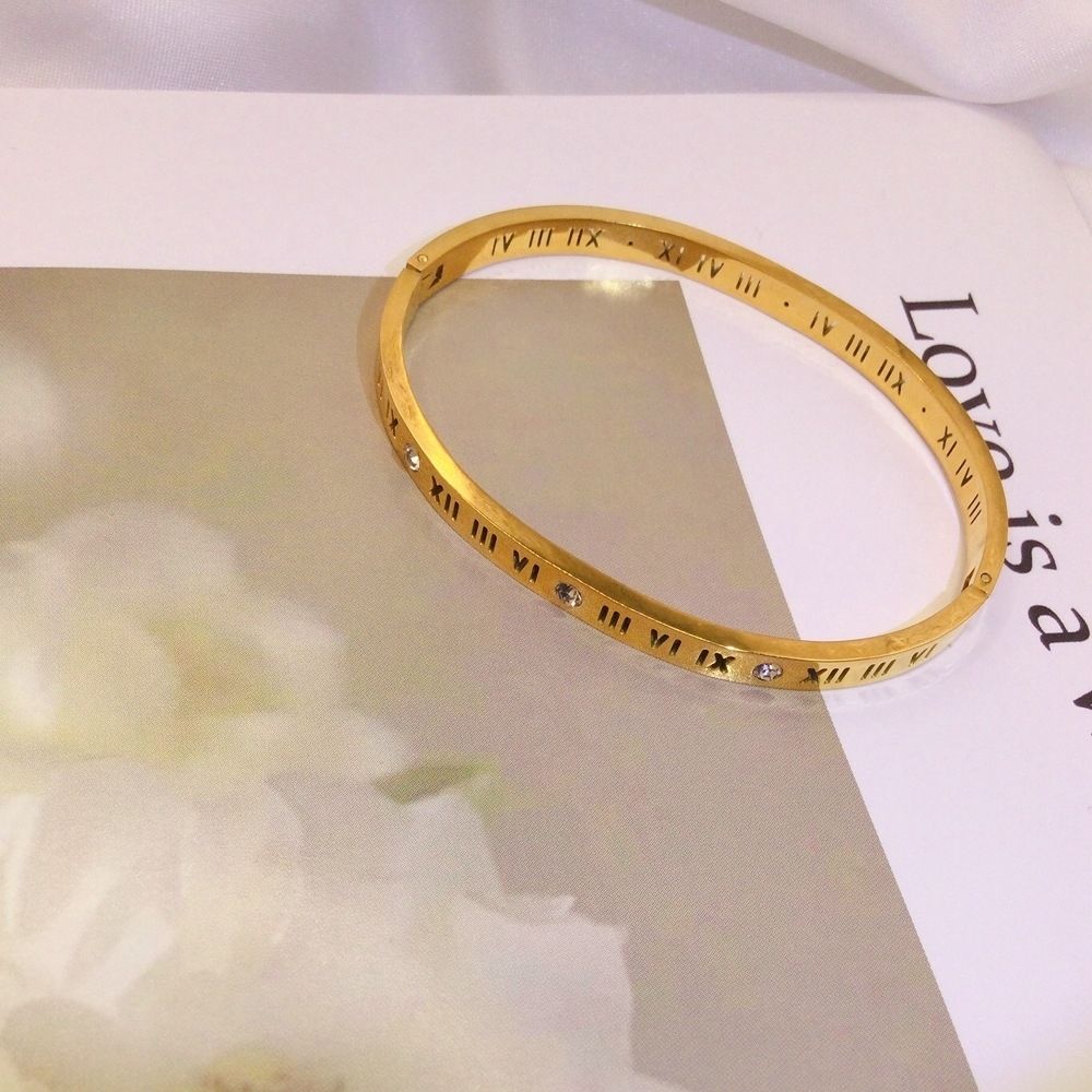 Bracelet wind rose gold full diamond product image 12, provided for visual reference and product detail review