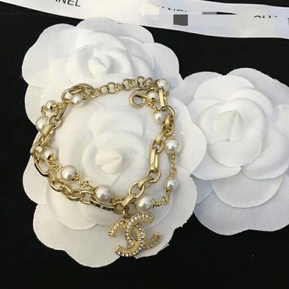 Double layer pearl chain bracelet product image 5, provided for visual reference and product detail review