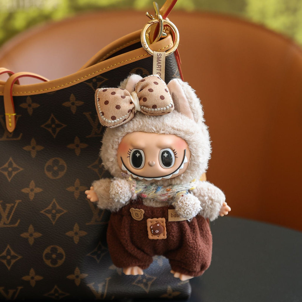 (Baby + clothes) Sitting party baby clothes plush vinyl face doll bag pendant girl gift product image 34, provided for