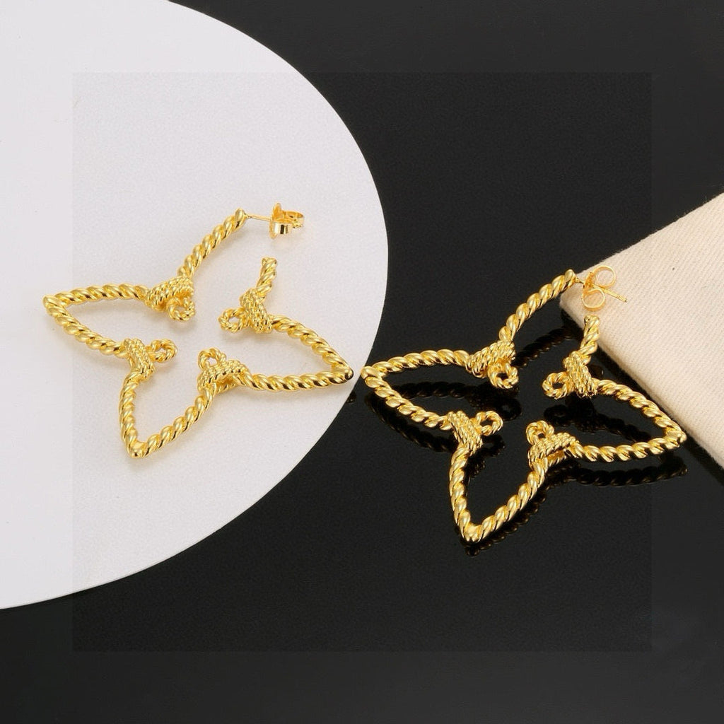 High-Quality Four-Leaf Clover Earrings product image 6, provided for visual reference and product detail review