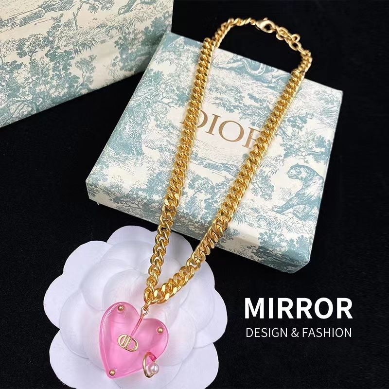 Transparent love pearl necklace product image 1, provided for visual reference and product detail review