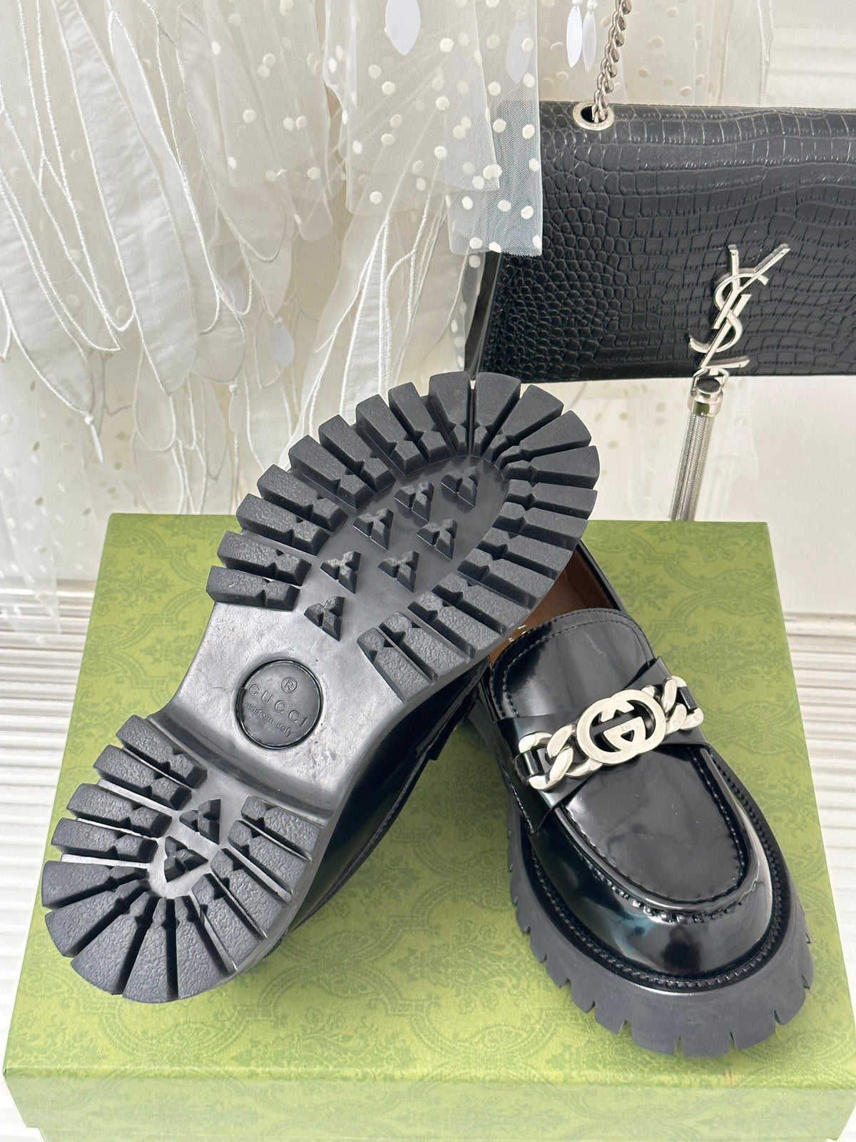 2023 GG Classic Double G Buckle Platform Loafers-S32 product image 10, provided for visual reference and product detail