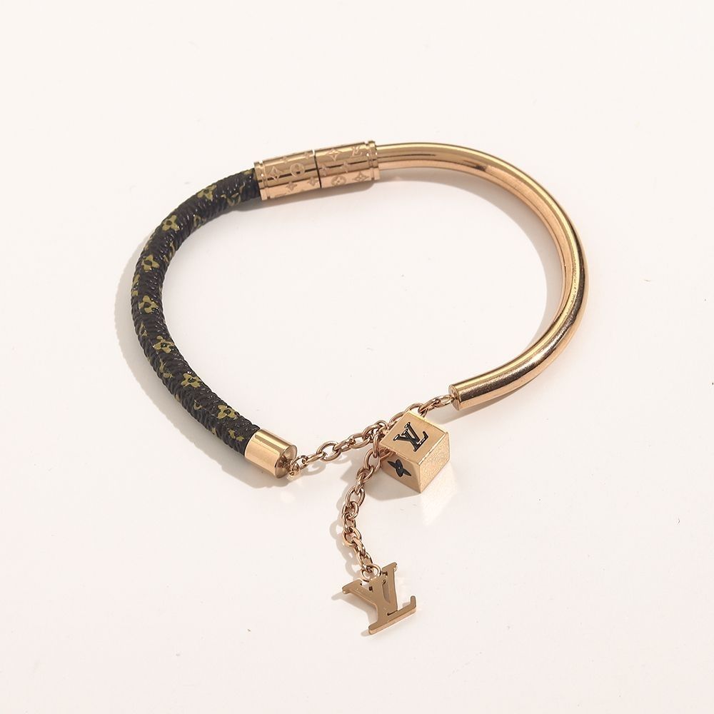 New Classic Old Flower V-shaped Leather Rope Bracelet product image 6, provided for visual reference and product detail