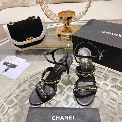 2023 catwalk style double C chain sandals -S40 product image 2, provided for visual reference and product detail review