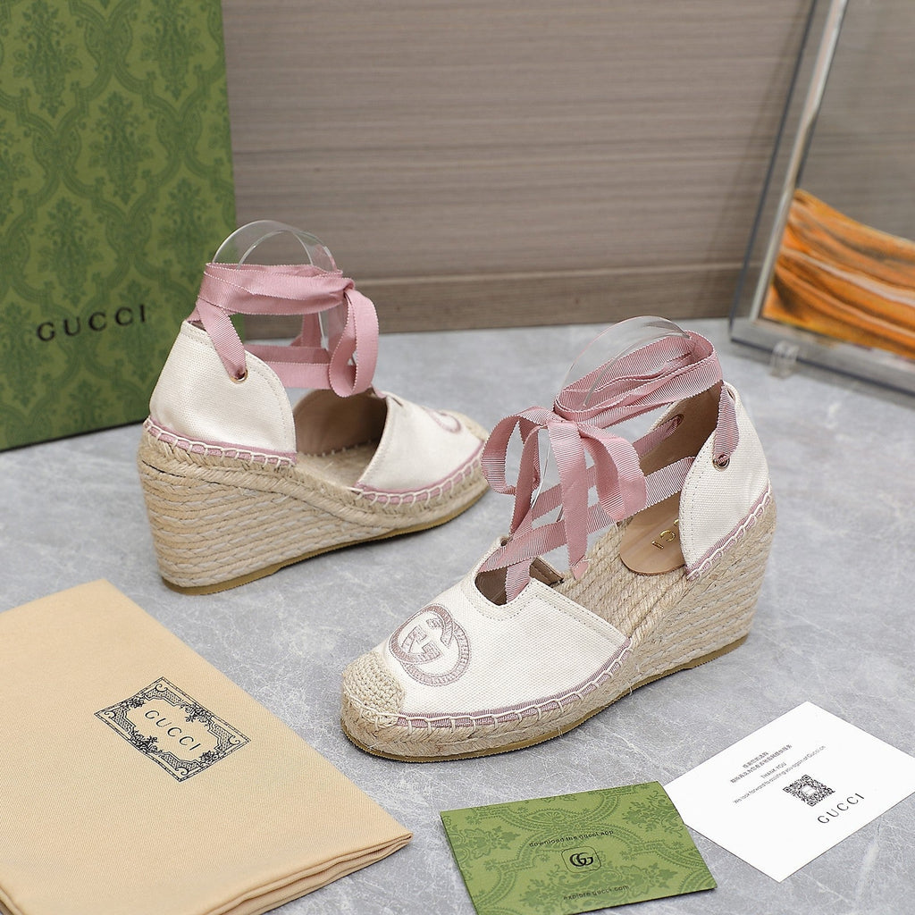 2023 GG Cotton Canvas Sandals-S58 product image 7, provided for visual reference and product detail review