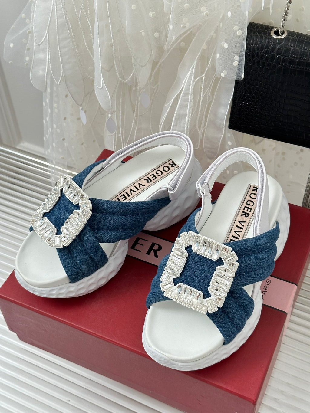 2023 Diamond Buckle Silk Sandals-S33 product image 2, provided for visual reference and product detail review