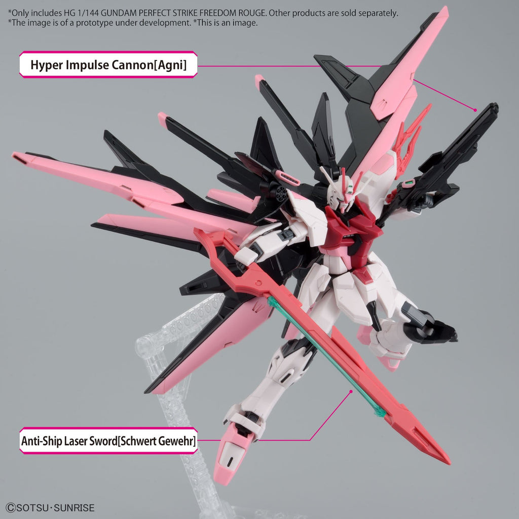 Gundam 1/144 HGBM #08 MBF-02PF Gundam Perfect Strike Freedom Rouge Model Kit product image 9, provided for visual reference