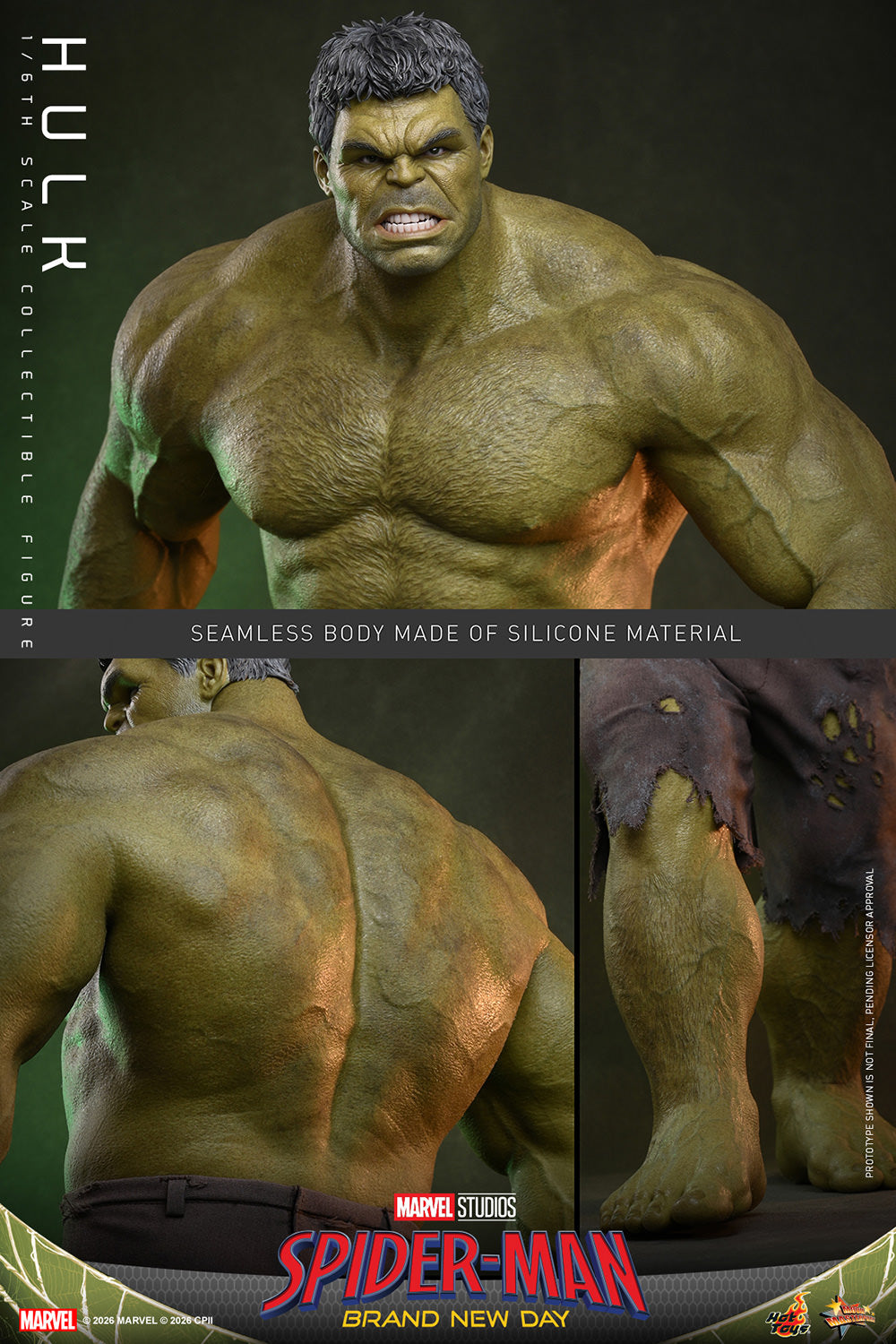 Hot Toys Hulk (Spider-Man: Brand New Day) 1/6 Scale Action Figure product image 3, provided for visual reference and product