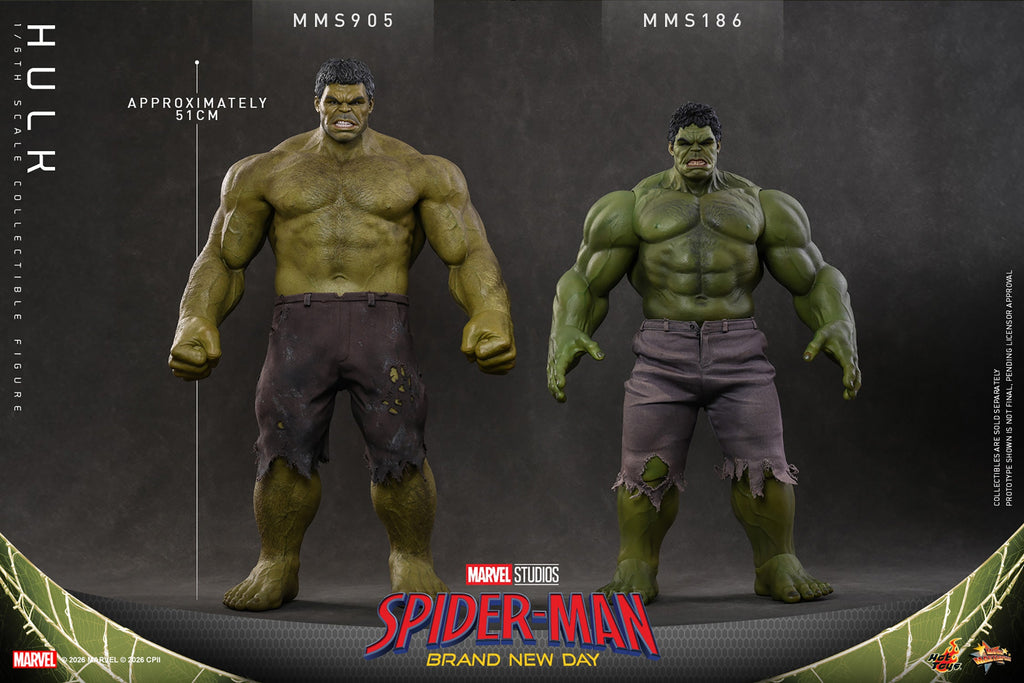Hot Toys Hulk (Spider-Man: Brand New Day) 1/6 Scale Action Figure product image 4, provided for visual reference and product