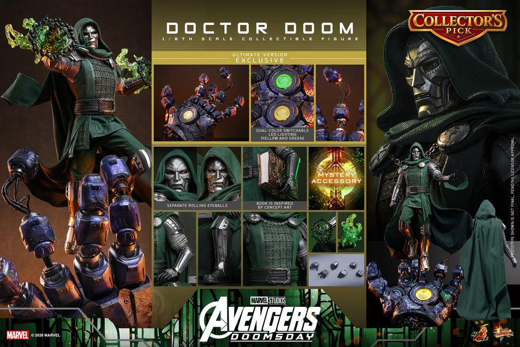 Hot Toys Doctor Doom (Avengers: Doomsday - Ultimate Version) 1/6 Scale Action Figure product image 5, provided for visual