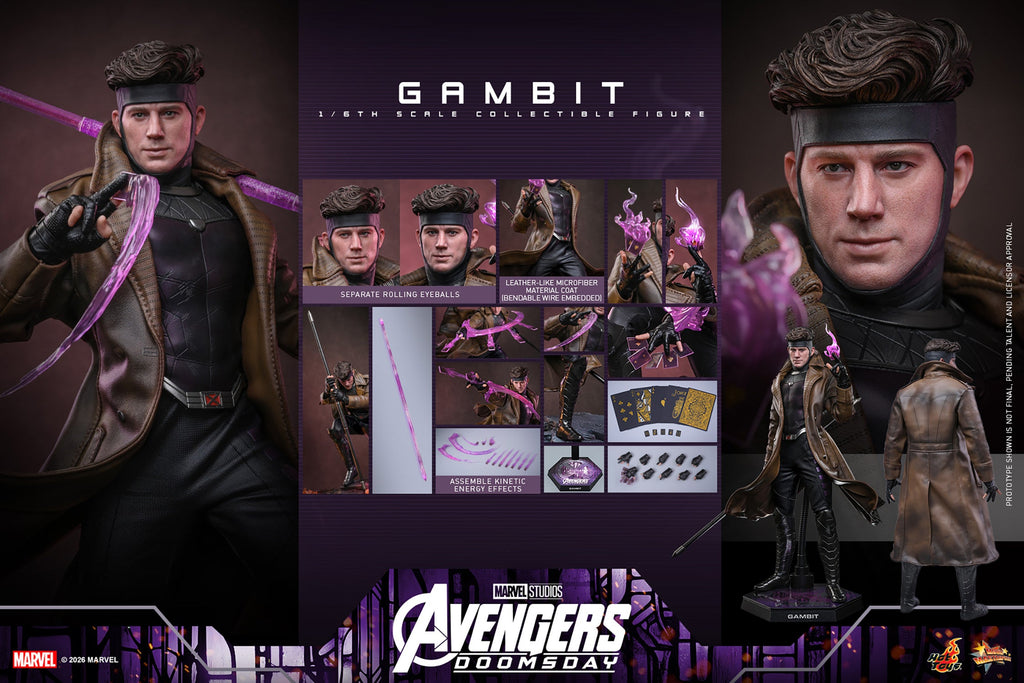 Hot Toys Gambit (Avengers: Doomsday) 1/6 Scale Action Figure product image 7, provided for visual reference and product