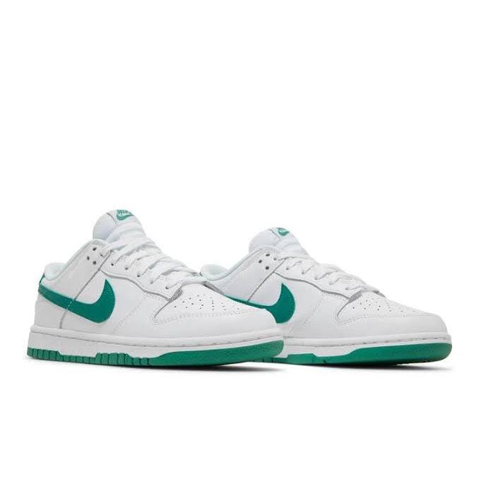 Nike Wmns Dunk Low in White/Green product image 2, provided for visual reference and product detail review