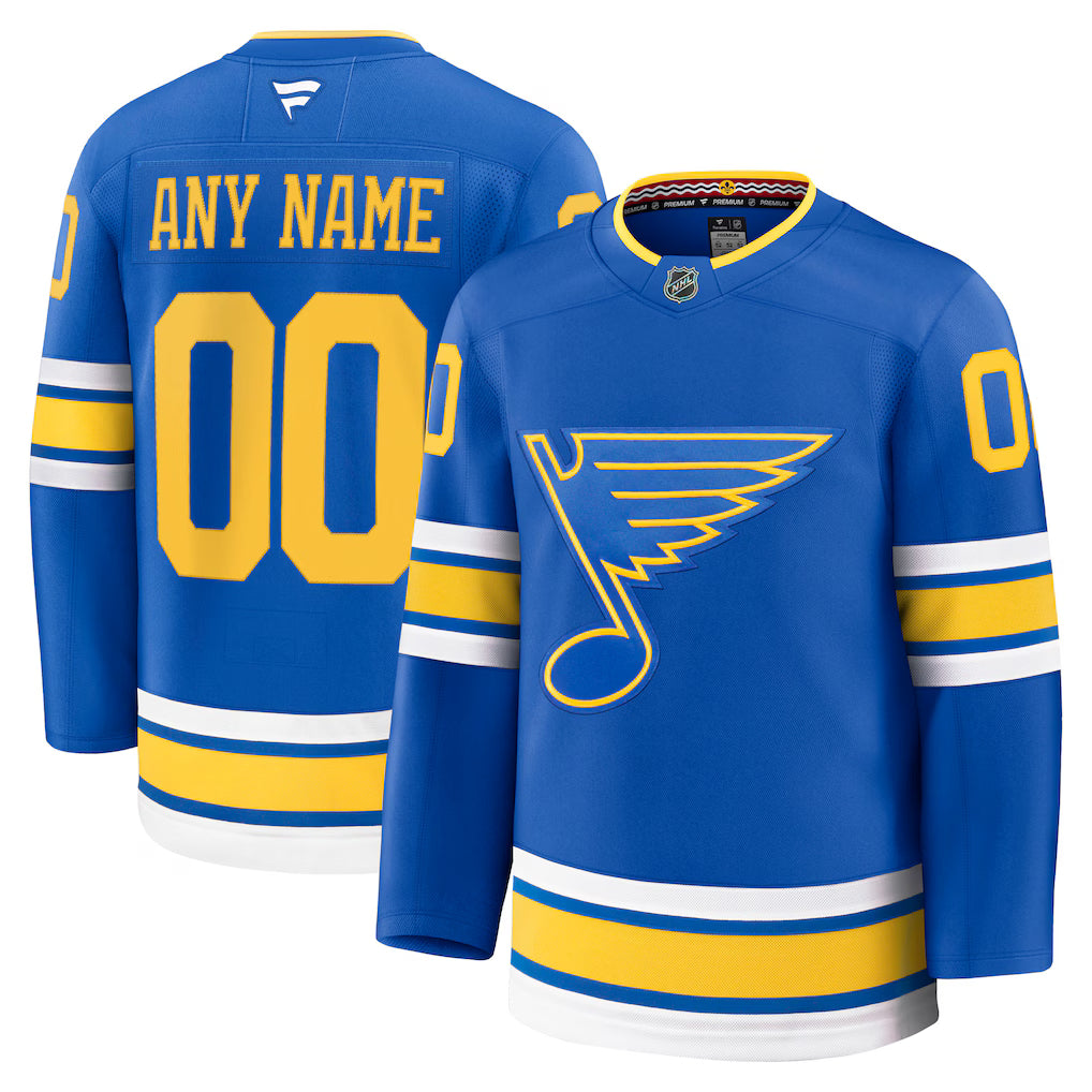 Custom St. Louis Blues Home Premium Player Jersey - Blue product image 1