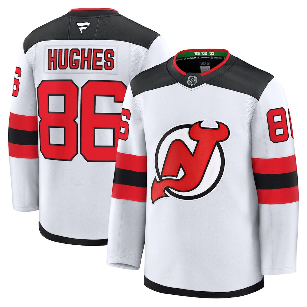 Jack Hughes New Jersey Devils Away Premium - White