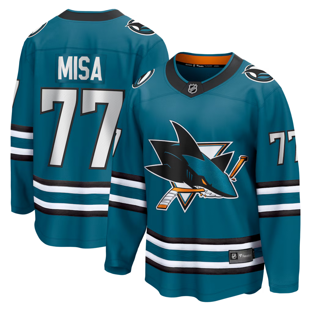 Michael Misa San Jose Sharks Home Premium Jersey - Teal product image 1