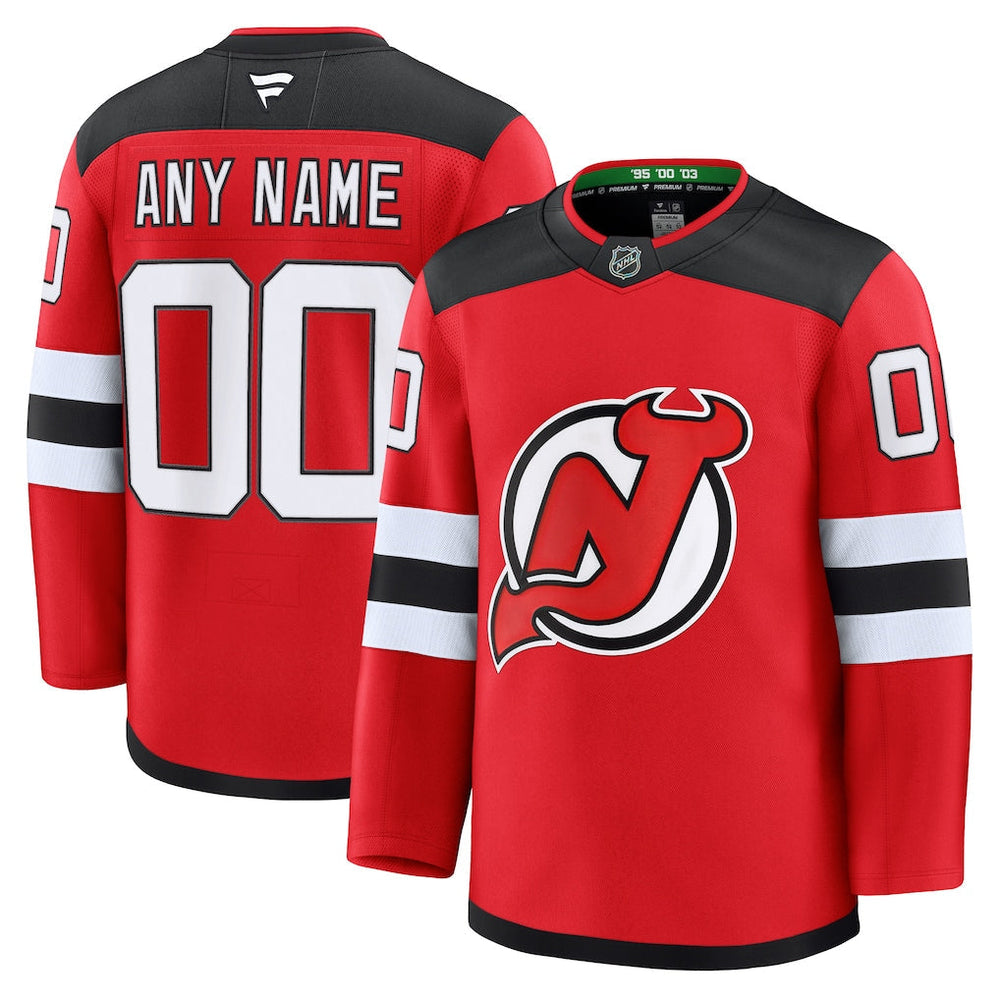 Custom New Jersey Devils Home Premium - Red