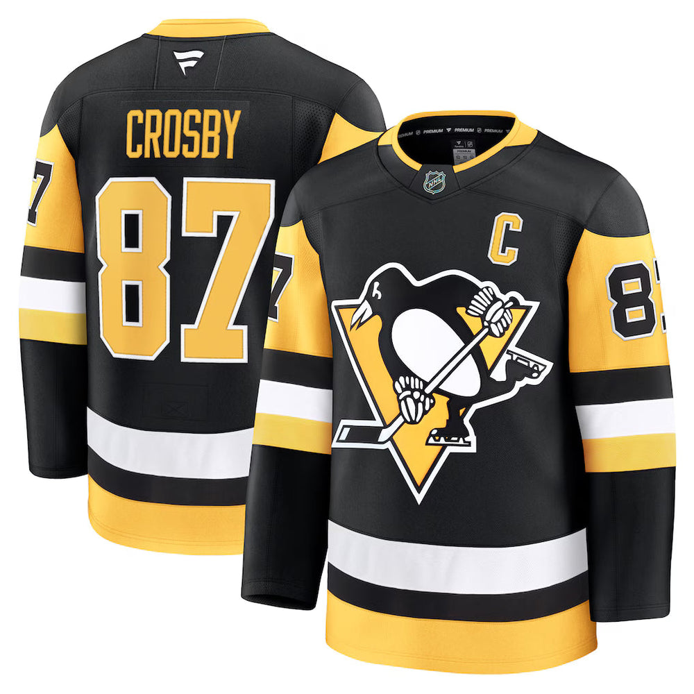 Sidney Crosby Pittsburgh Penguins Captain Patch Home Jersey