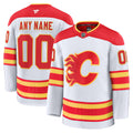 Custom Calgary Flames Away Player Premium Jersey - White product image 1