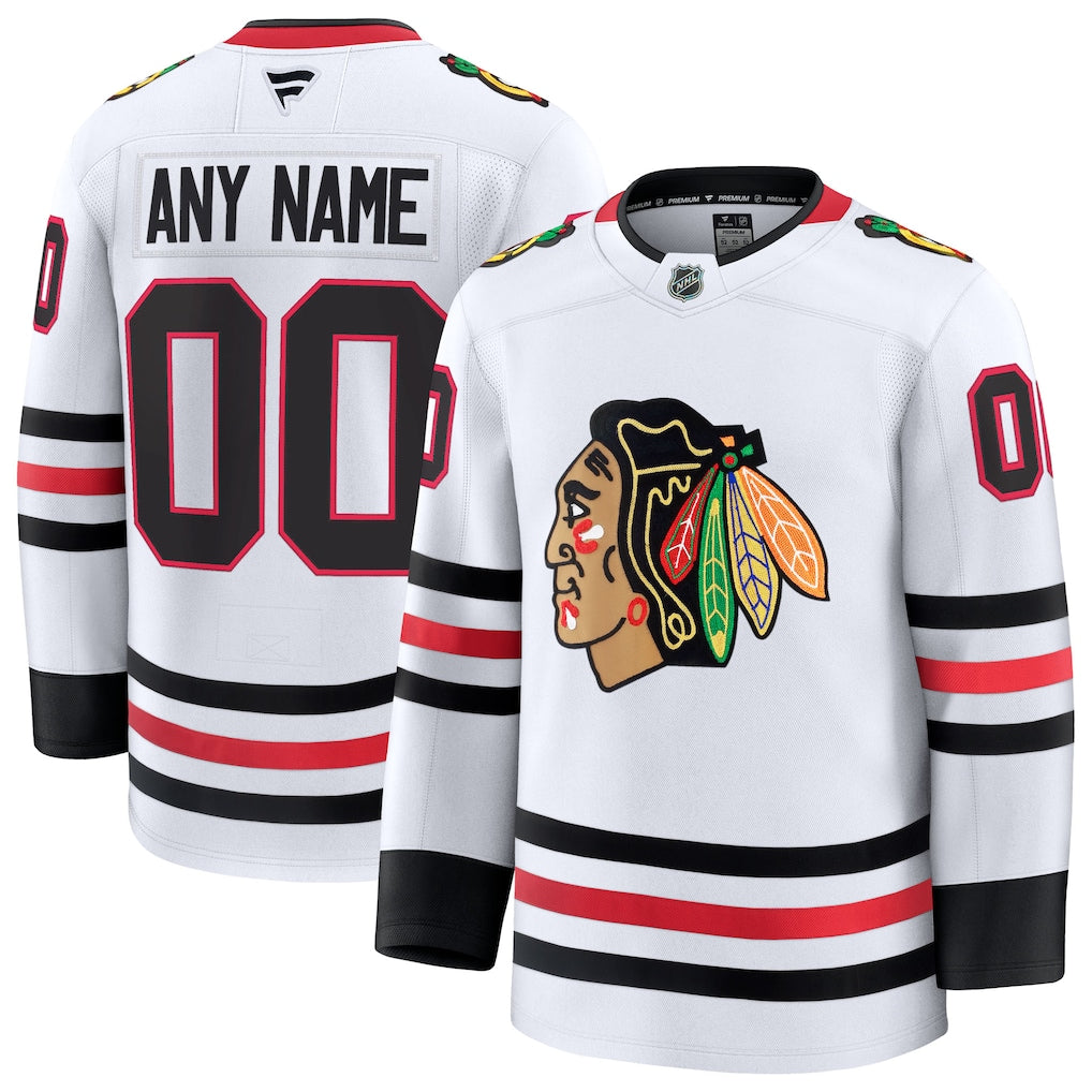 Custom Chicago Blackhawks Away Premium Jersey - White product image 1