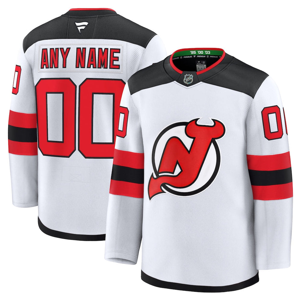 Custom New Jersey Devils Away Premium - White
