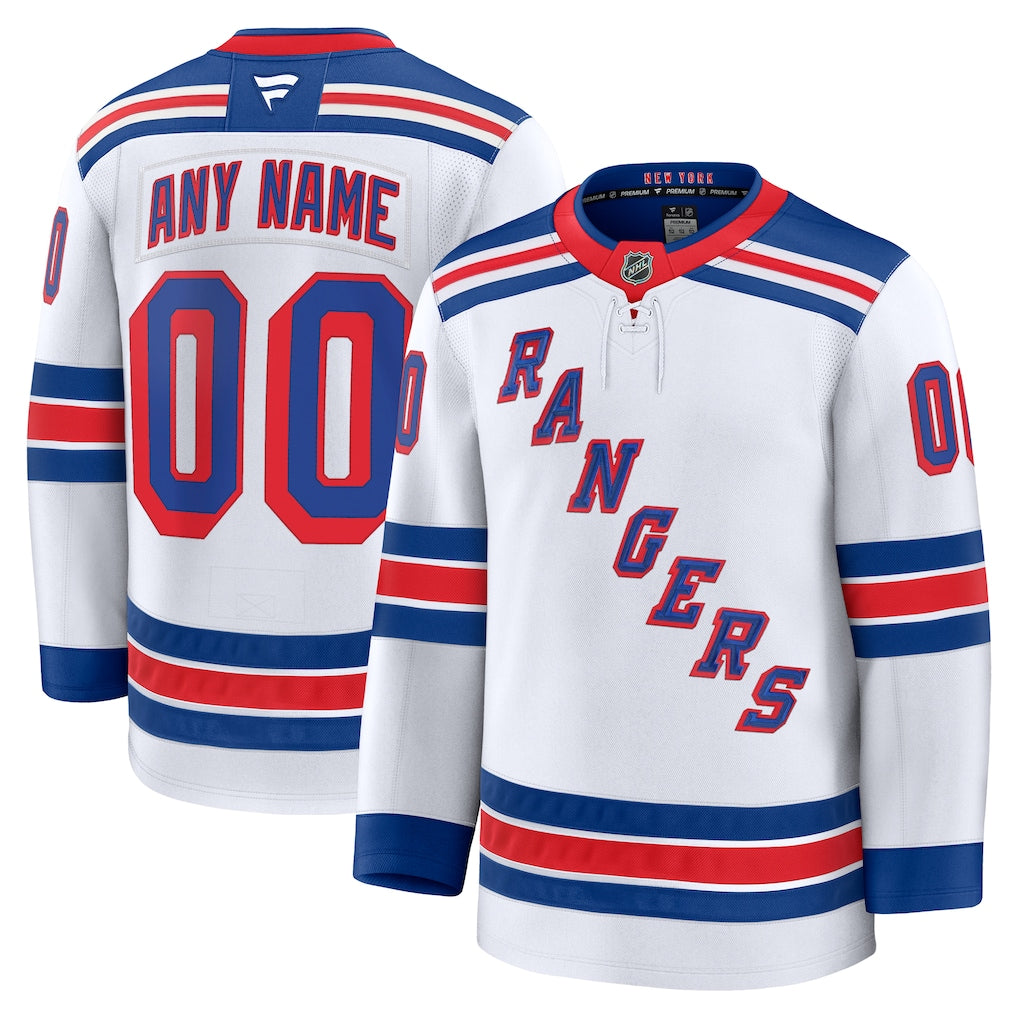 Custom New York Rangers Away Premium Jersey - White product image 1