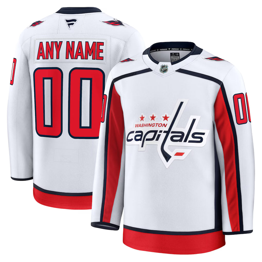 Custom Washington Capitals Away Premium Jersey - White product image 1