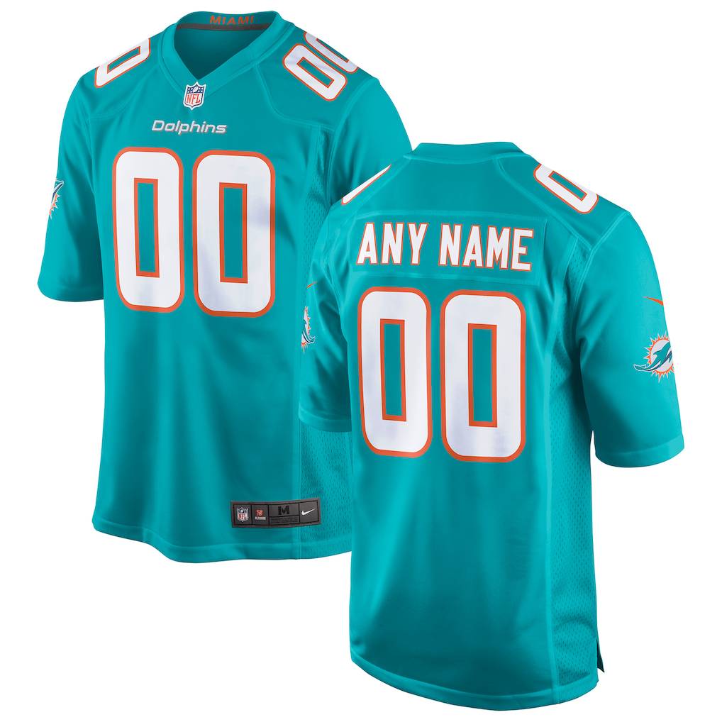 Custom Miami Dolphins Jersey - Aqua product image 1
