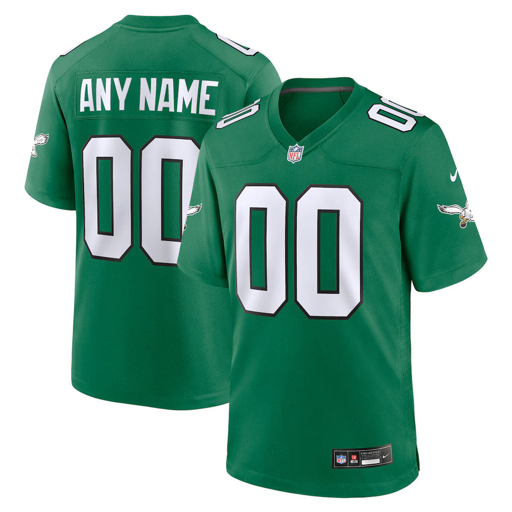 Custom Philadelphia Eagles Jersey - Kelly Green